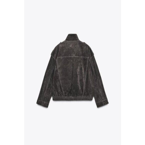 ZARA SUEDE LEATHER JACKET - Picture 7 of 8